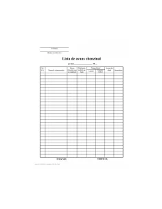LISTA AVANS CHENZINAL A4