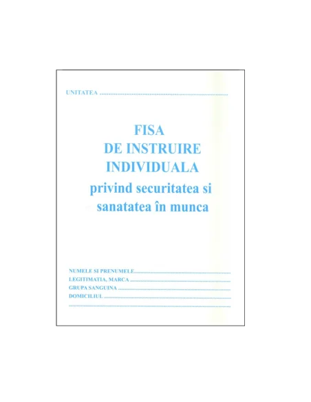 CARNET SSM PROTECTIA MUNCII