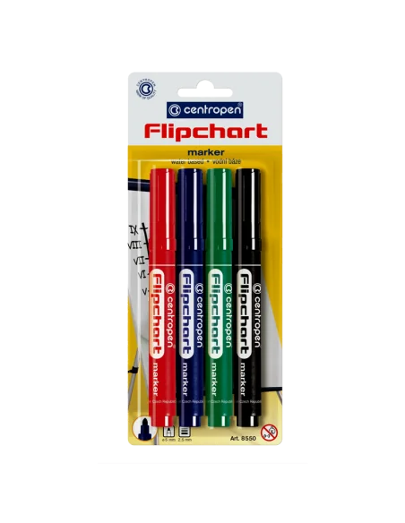 FLIPCHART MARKER 4BUC/SET 2.5MM