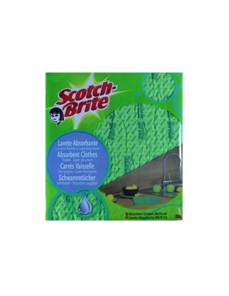 LAVETE UMEDE 3BUC/SET SCOTCH BRITE