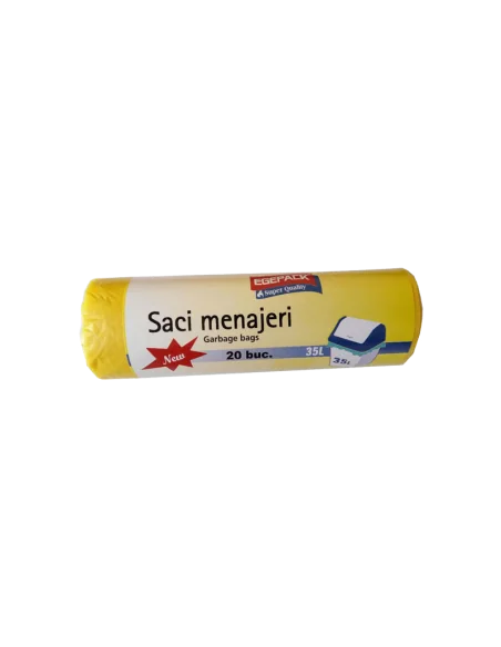 SACI PLASTIC 35L GALBENI