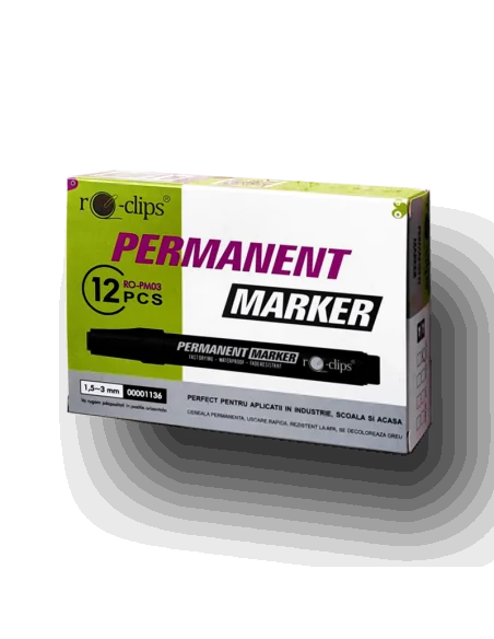 PERMANENT MARKER NEGRU RO-CLIPS RO-PM03