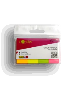 STICKY INDEX RO-CLIPS 20X50 NEON 4CULX40FILE RO-SIN4205040