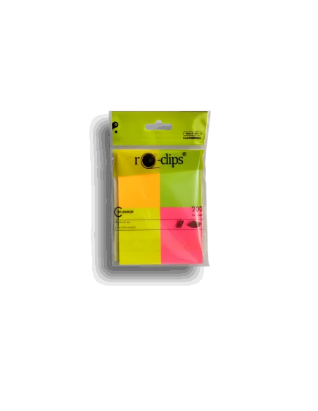 STICKY NOTES RO-CLIPS NEON 38X51MM 200 F 4CUL/SET RO-SN4N38