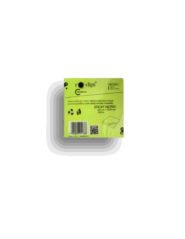 STICKY NOTES RO-CLIPS 75X75MM NEON 100 FILE...