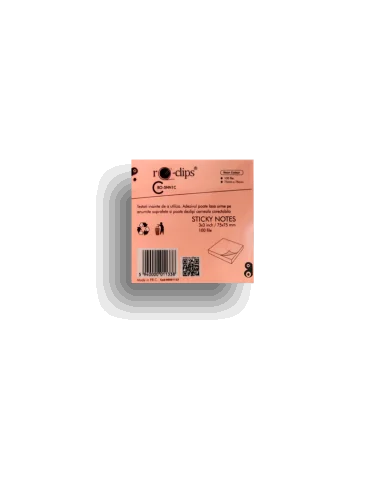 STICKY NOTES RO-CLIPS 75X75MM NEON 100 FILE...