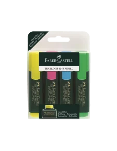 TEXTMARKER SET 4 1548 FLUORESCENT FABER CASTELL