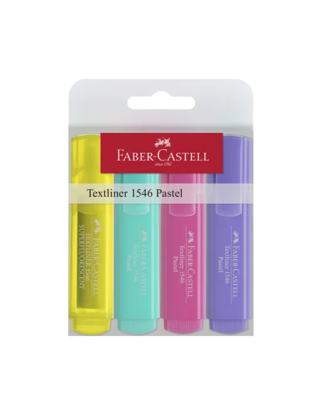TEXTMARKER SET 4 SUPERFLUORESCENT 1546 FABER CASTELL