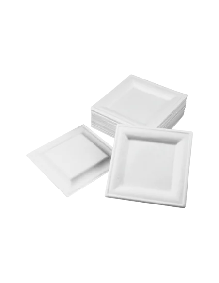 FARFURII PLATE BIO 20CM 50BUC/SET PATRATE