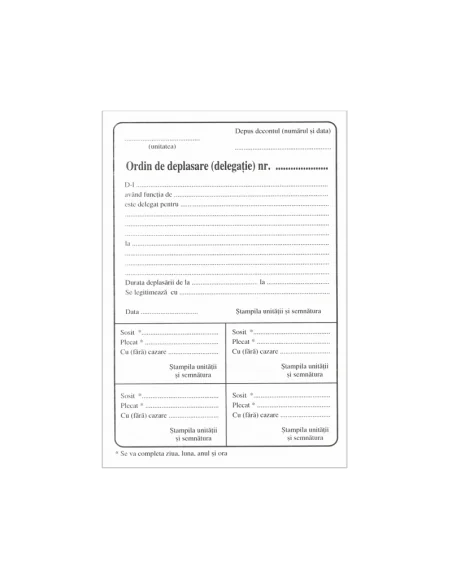 ORDIN DEPLASARE A5
