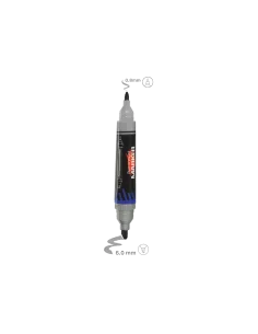 PERMANENT MARKER TWIN NEGRU FO-PM05 FLEXOFFICE