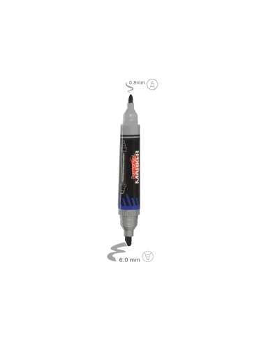 PERMANENT MARKER TWIN NEGRU FO-PM05 FLEXOFFICE