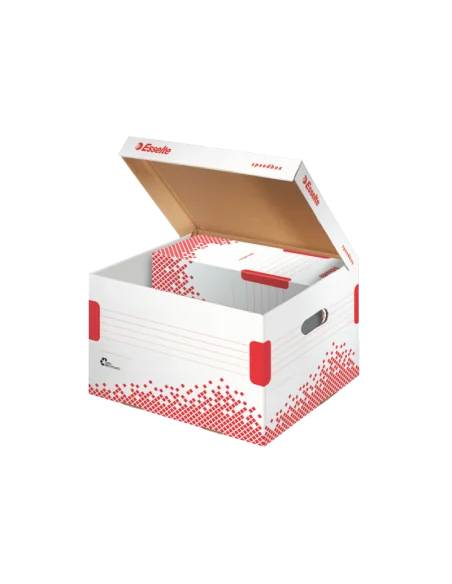 CONTAINER ARHIVARE 367X263X325MM CAPAC INTEGRAT ALB