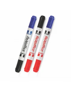 WHITEBOARD MARKER TWIN NEGRU/ALBASTRU FO-WB05 FLEXOFFICE