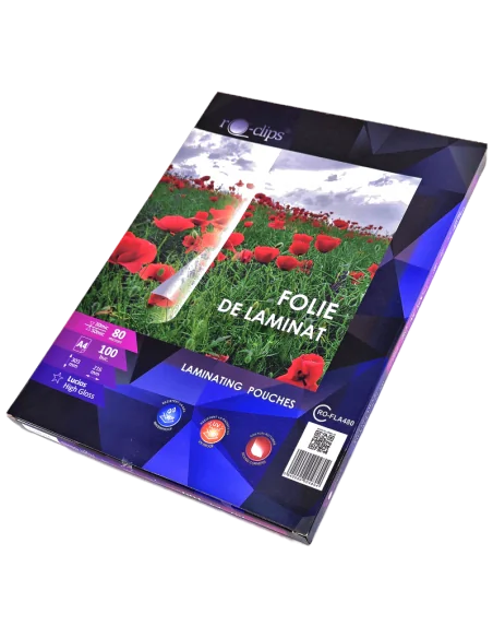 FOLIE LAMINAT A4 80 MICRONI RO-CLIPS RO-FL80A4