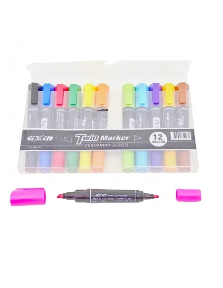 PERMANENT MARKER TWIN 12CUL/SET G-122CL