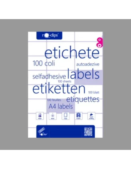 ETICHETE 16/A4 RO-CLIPS 105X37.125MM 100COLI/TOP