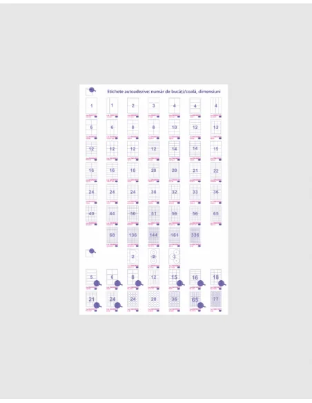 ETICHETE 16/A4 RO-CLIPS 105X37.125MM 100COLI/TOP