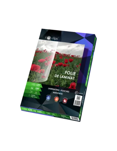 FOLIE LAMINAT A4 125 MICRONI RO-CLIPS RO-FL125A4