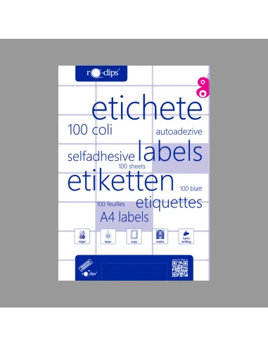 ETICHETE 3/A4 RO-CLIPS 210X98MM 100COLI/TOP