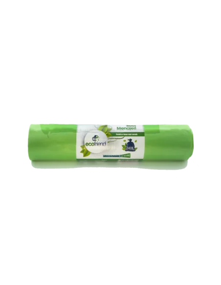 SACI PLASTIC 120L MAXI LDPE 10BUC/ROLA VERZI