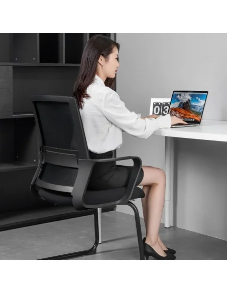 SCAUN CONFERINTA SPATAR MESH NEGRU DELI