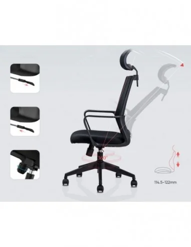 SCAUN BIROU EXECUTIVE SPATAR MESH, SIST ROTI...