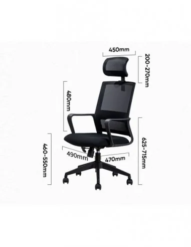 SCAUN BIROU EXECUTIVE SPATAR MESH, SIST ROTI...