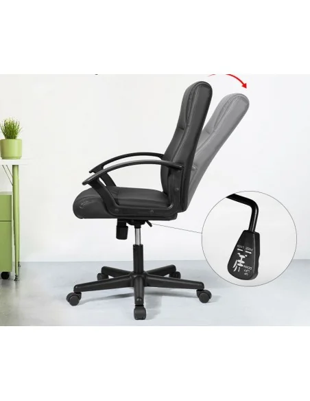 SCAUN BIROU EXECUTIVE IMITATIE PIELE, SIST ROTI NYLON 4514 DELI