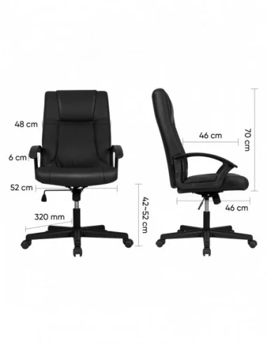 SCAUN BIROU EXECUTIVE IMITATIE PIELE, SIST ROTI...