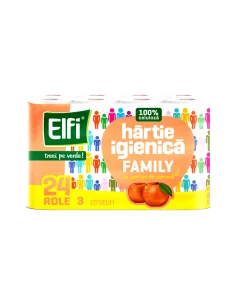 HARTIE IGIENICA 24 ROLE 3 STRATURI 120 FOI ELFI PIERSICA