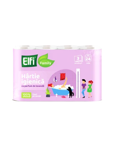 HARTIE IGIENICA 24 ROLE 3 STRATURI 120 FOI ELFI...