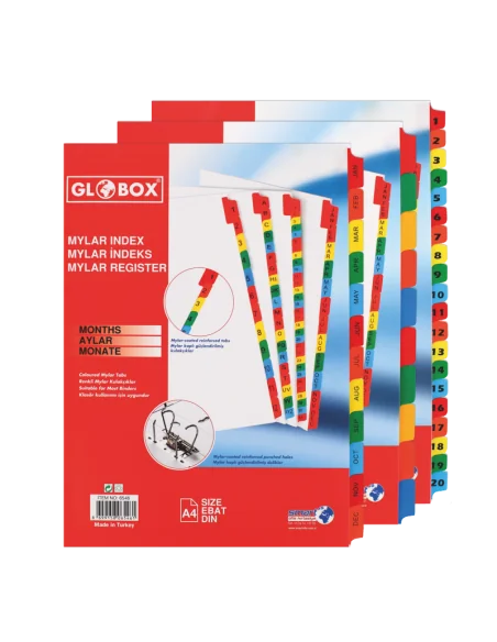 INDEX 1-5 CARTON COLOR MYLAR