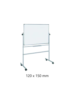 WHITEBOARD MAGNETIC MOBIL RO-CLIPS 120X150CM RO-WBM120150
